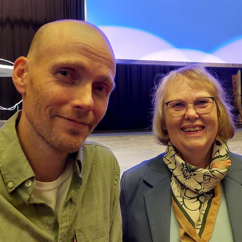 Bjørn Einar Romøren iog Unni Marie Lien (frå Belgtøttene). - Klikk for stort bilete